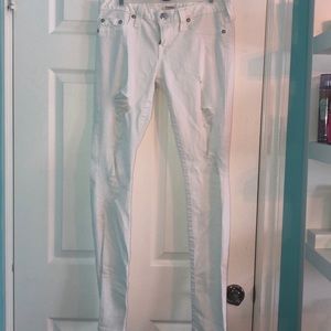 True religion white skinny jeans